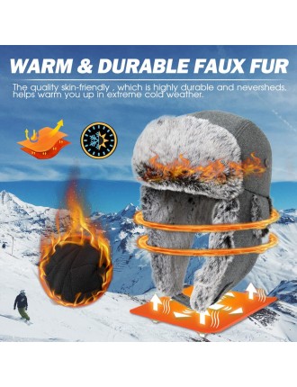 Winter skiing aviator hat for men